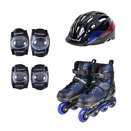 Winmax KINETIK Kids Inline Skate Combo Set-Blue