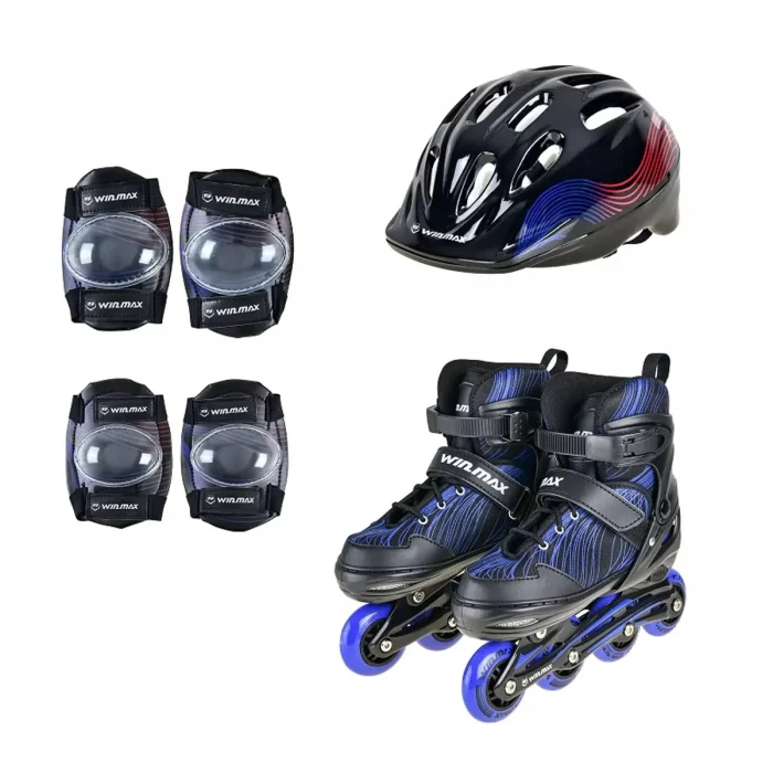 Winmax KINETIK Kids Inline Skate Combo Set-Blue - Image 2